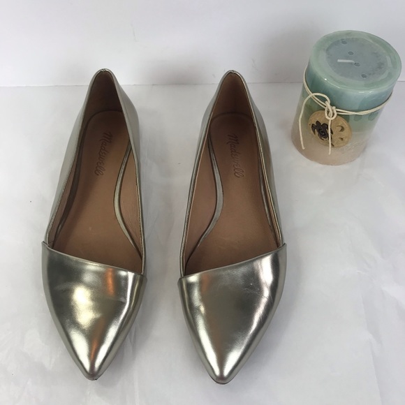 Madewell Shoes - Madewell Mira Flat Metallic Pointy Toe  SZ 7.5